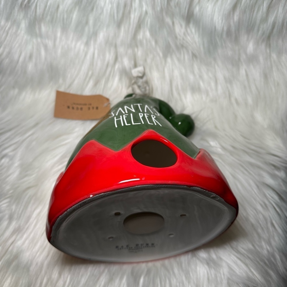 Rae Dunn Green and Red Santa's Helper Birdhouse - Picture 5 of 5